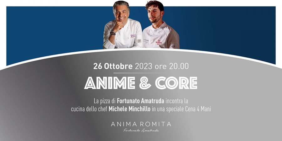 ANIME E CORE: FORTUNATO AMATRUDA OSPITA LO CHEF MICHELE MINCHILLO DEL RISTORANTE STELLA MICHELIN VITIUM